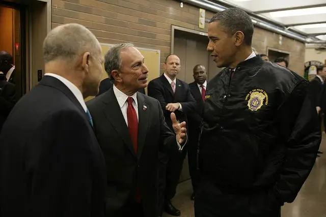 Police Commissioner Kelly, Mayor Bloomberg, and President Obama